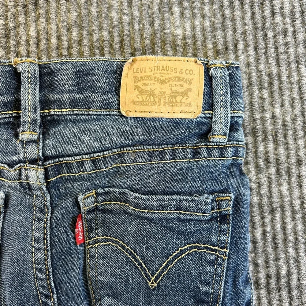 Levis 710 Super Skinny Blue Jeans Medium Wash Adjustable Waist Kids 4T